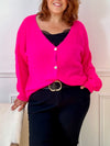 Gilet fuchsia Made in Italie curve : Caroline