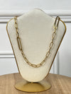 Collier long doré : Louise