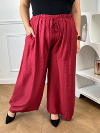 Pantalon rouge grande taille : Allys