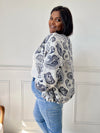 Veste écrue à motifs : Balia