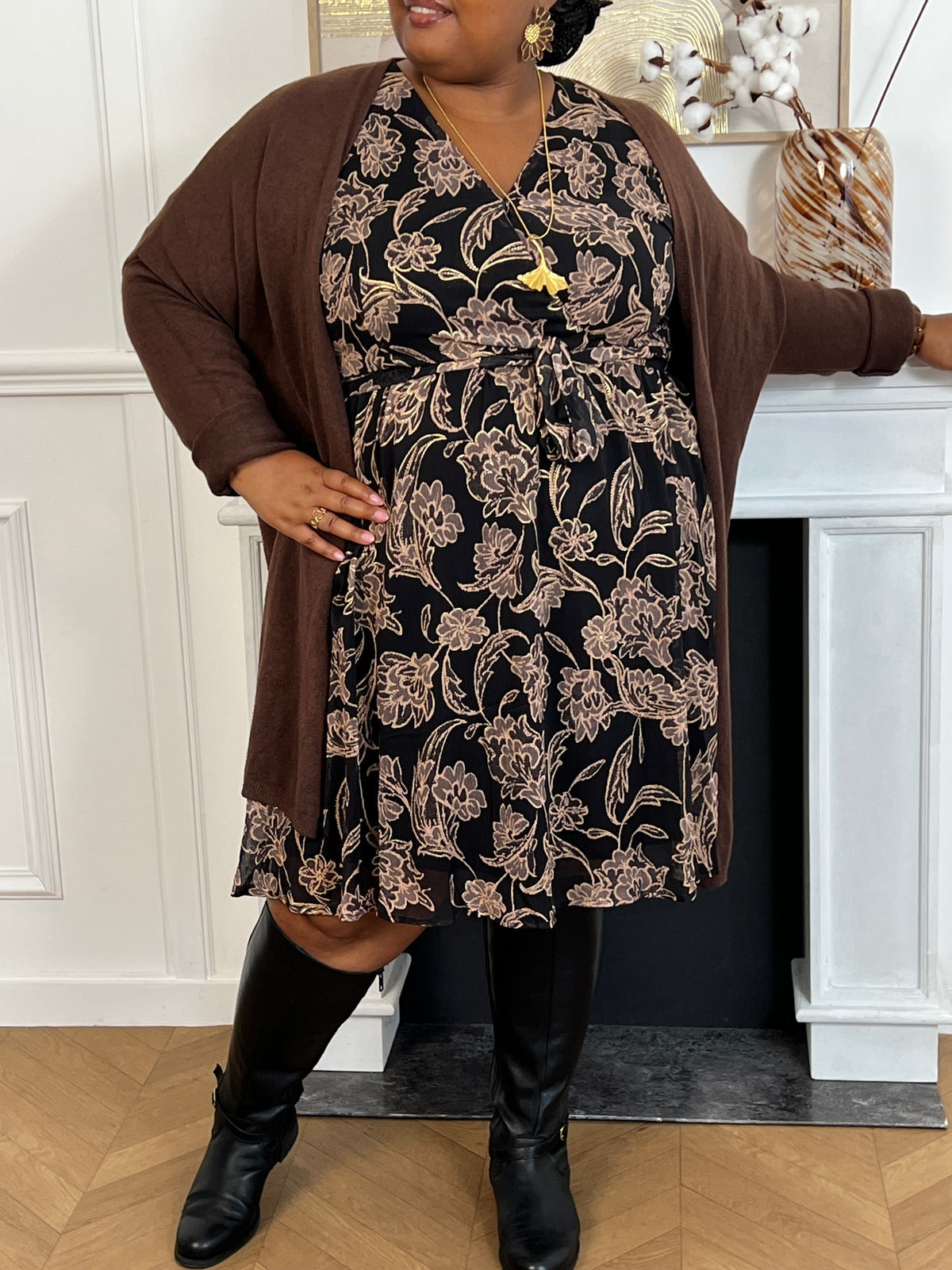 Robe courte à motifs grande taille : Lyvia