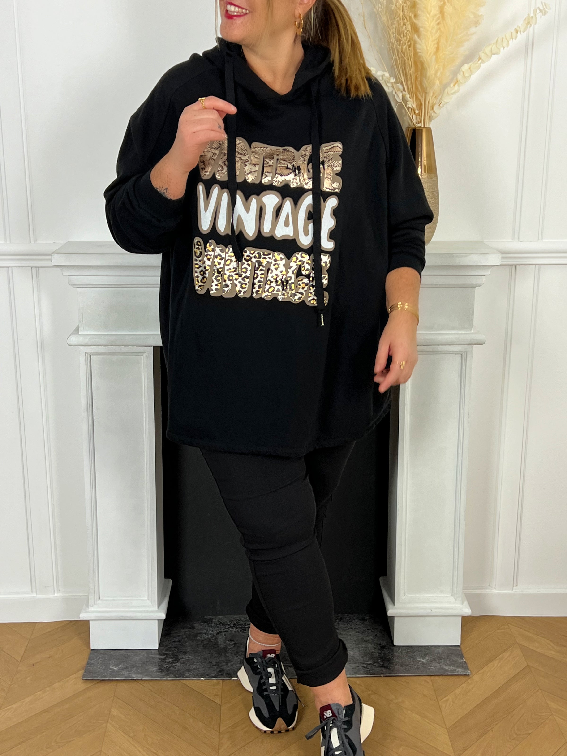 Pull noir grande best sale taille