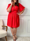 Robe courte corail Curve : Noeline