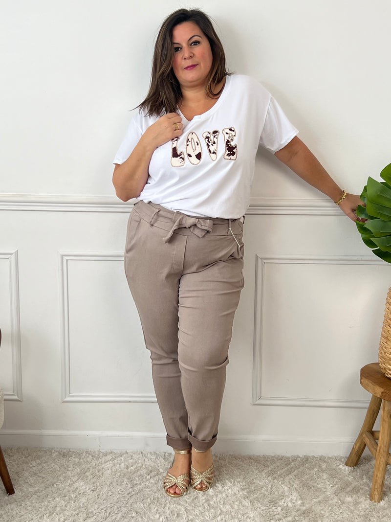 Tee-shirt écru grande taille: Evol