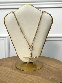 Long gold necklace: Stelia