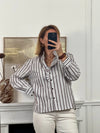 Chemise écrue à motifs : Capucine