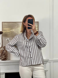 Chemise écrue à motifs : Capucine