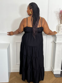 Robe longue noire grande taille : Loetitia