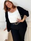 Gilet noir Made in Italie Curve : Caroline