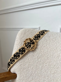 Ceinture beige et noire grande taille : Lyna