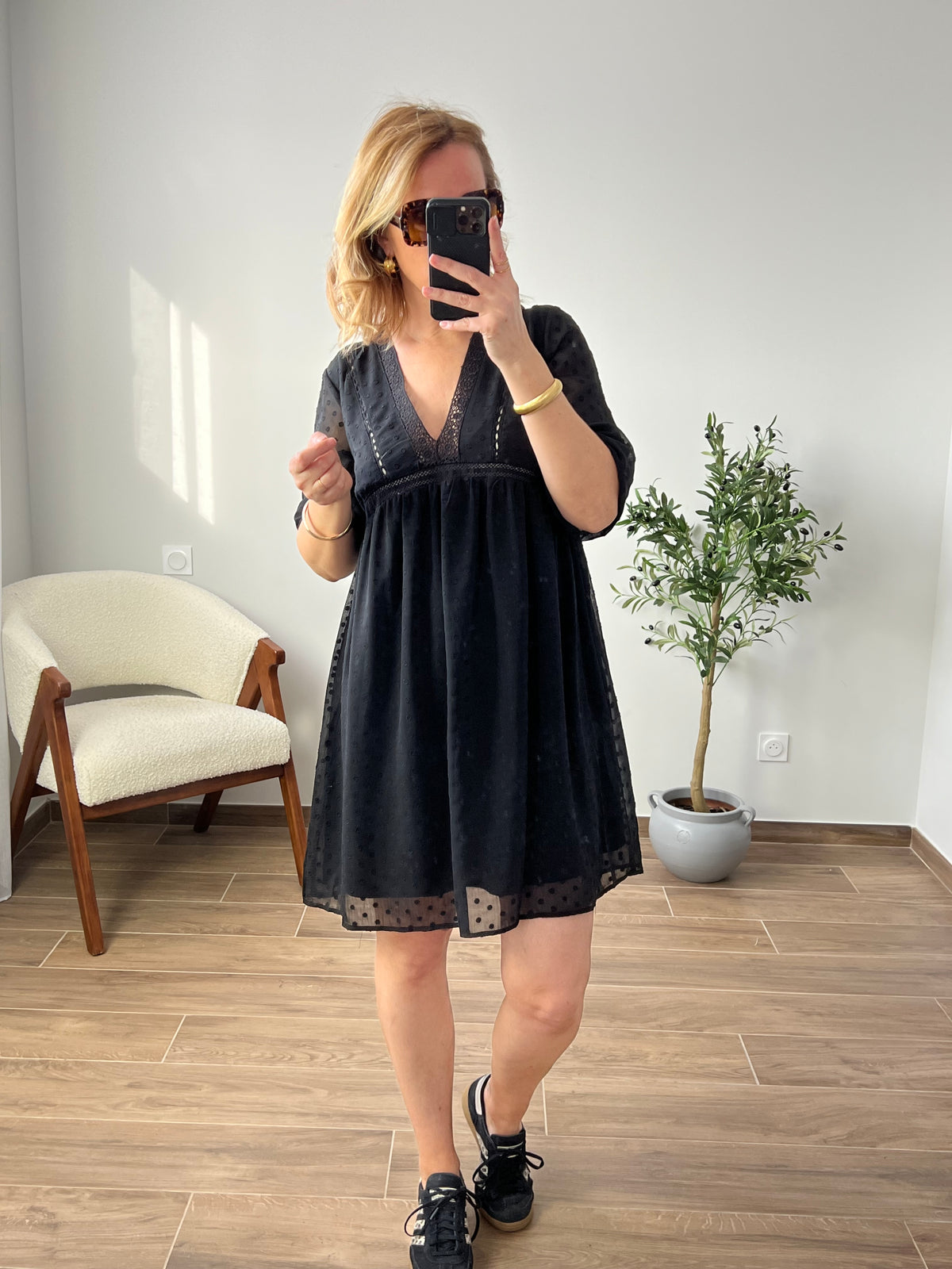 Robe courte noire : Margaux