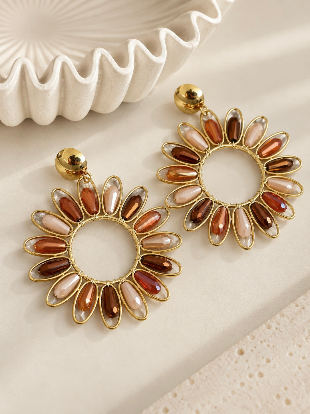 Boucles d’oreilles dorées : Norel