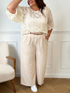 Pantalon beige coupe droite : Elie
