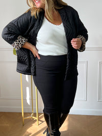 Veste matelassée noire avec poches : Melia - Loïcia
