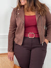 Top bordeaux manches longues : Ana