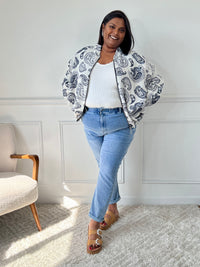Veste écrue à motifs : Balia