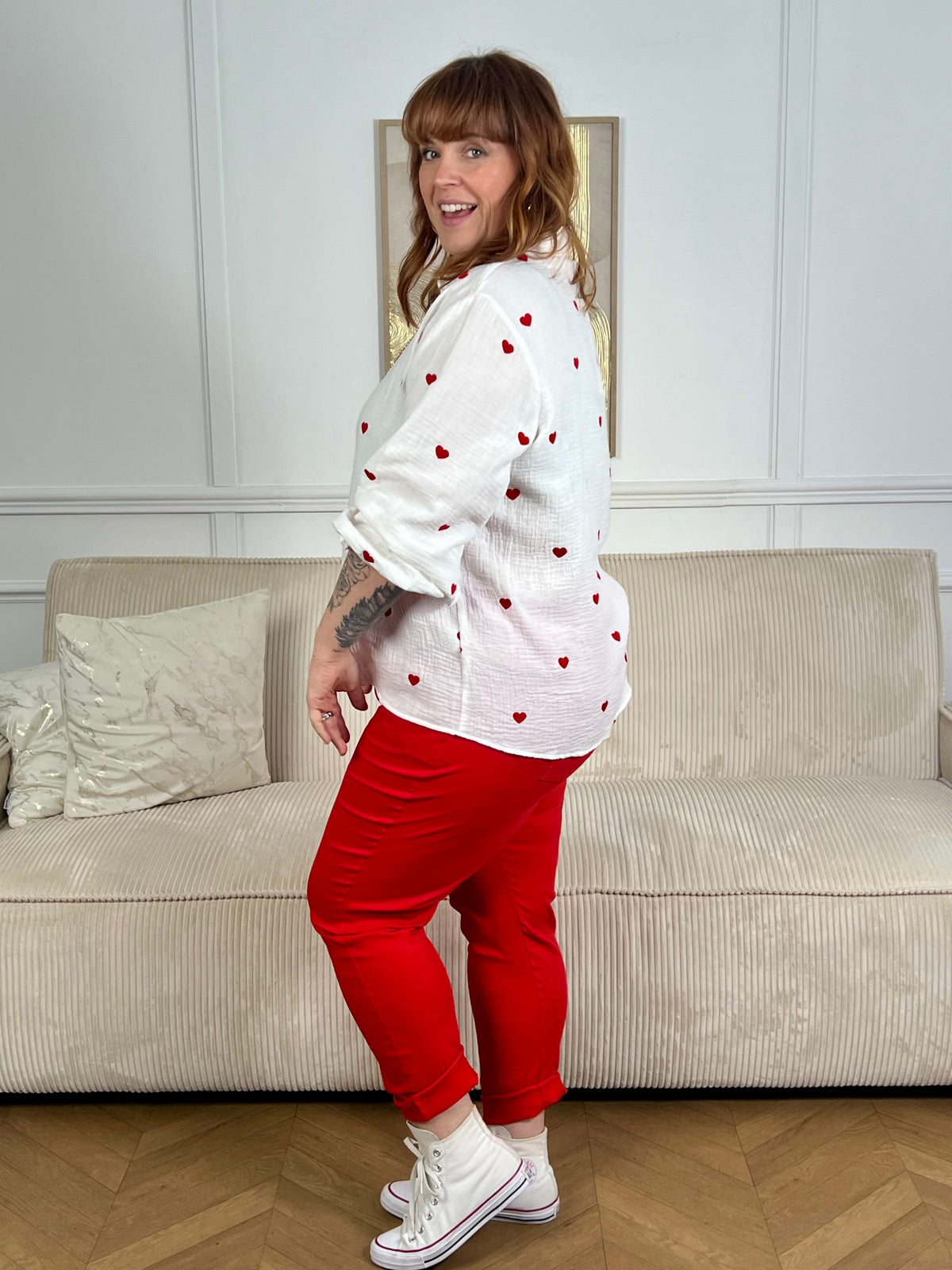 Chemise en coton grande taille : Tanisa