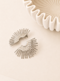 Boucles d'oreilles argentées : Solea