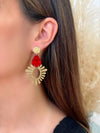 Boucles d'oreilles rouges : Menel