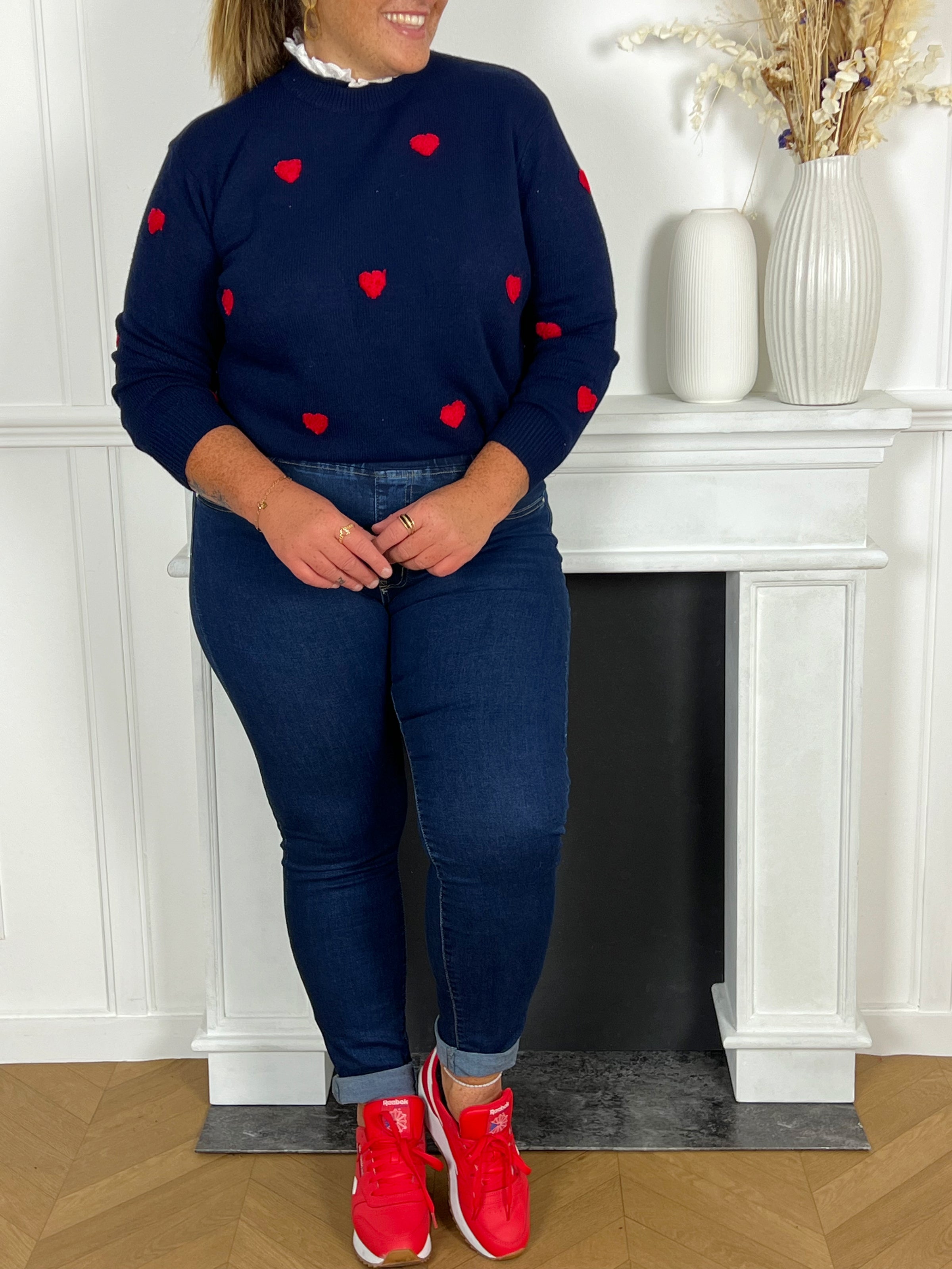 Pull reebok store femme rouge