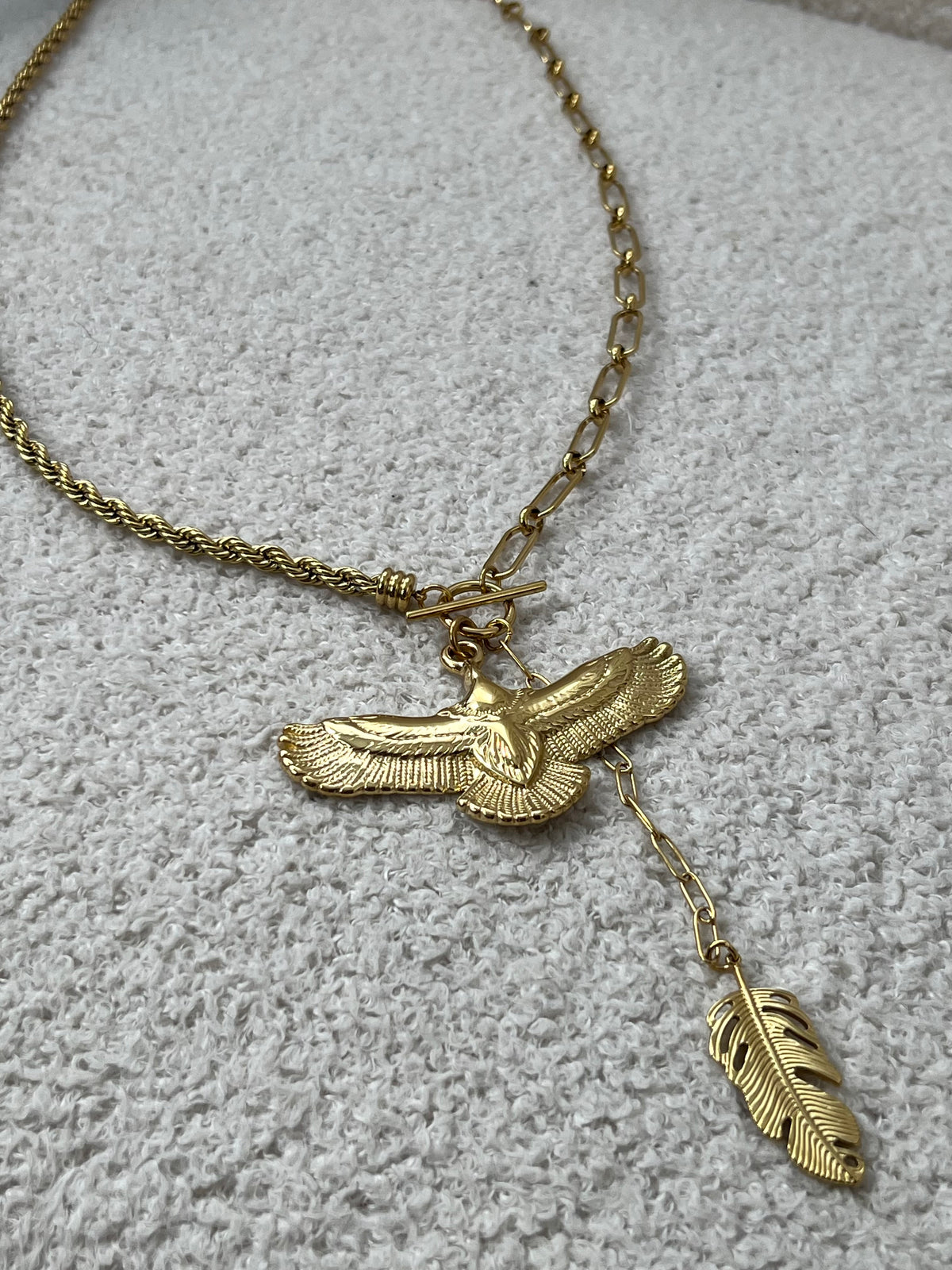 Collier long doré : Oropesa