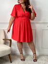 Robe courte corail Curve : Noeline