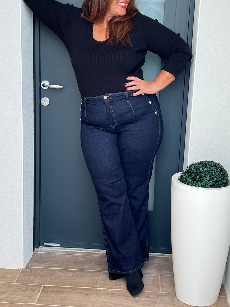 Jean bleu foncé Curve : Lila