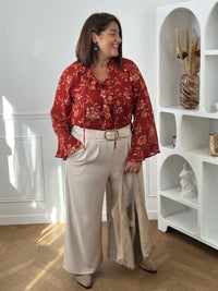 Blouse orange grande taille : Elyne