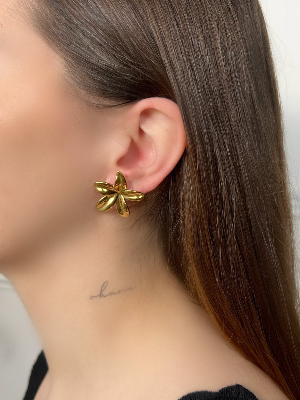 Boucles d'oreilles dorées : Irya