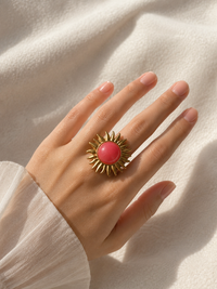 Bague rose et dorée : Dora