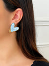 Boucles d'oreilles bleue et dorée : Ema