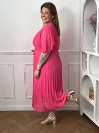 Fuchsia Plus Size Dress: Ophelie