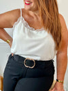 Top écru doublé grande taille : Leonia