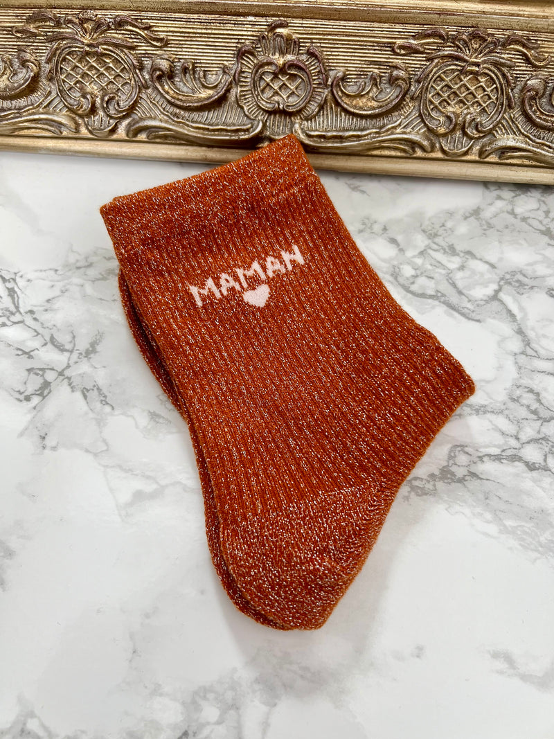 Chaussettes Maman orange