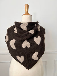Écharpe triangle marron et taupe : Swan