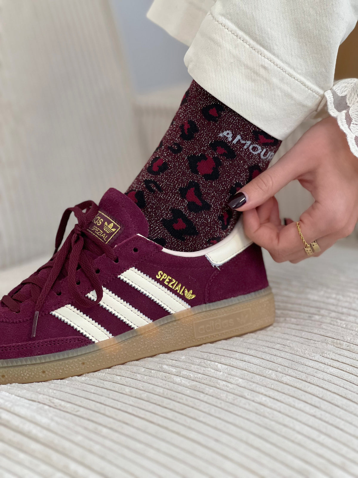 Chaussettes bordeaux, noires et fuchsia : Chausy