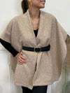 Cape beige avec ceinture : Sarah