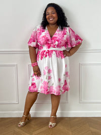 Robe courte fleurie grande taille : Rossano