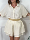 Chemise beige gaze de coton : Jenifer