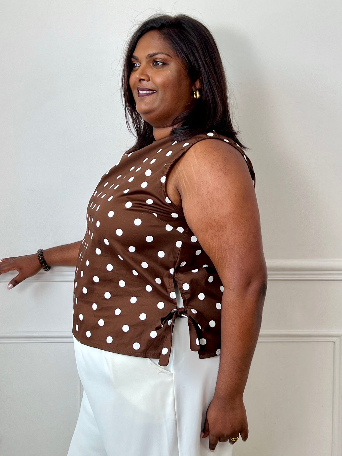 Blouse à pois grande taille : Elzée