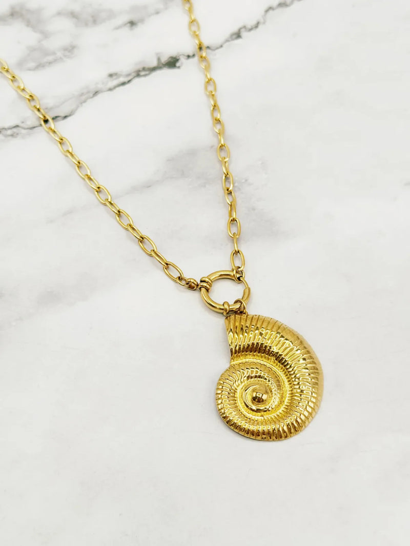 Collier long ajustable doré : Coqui
