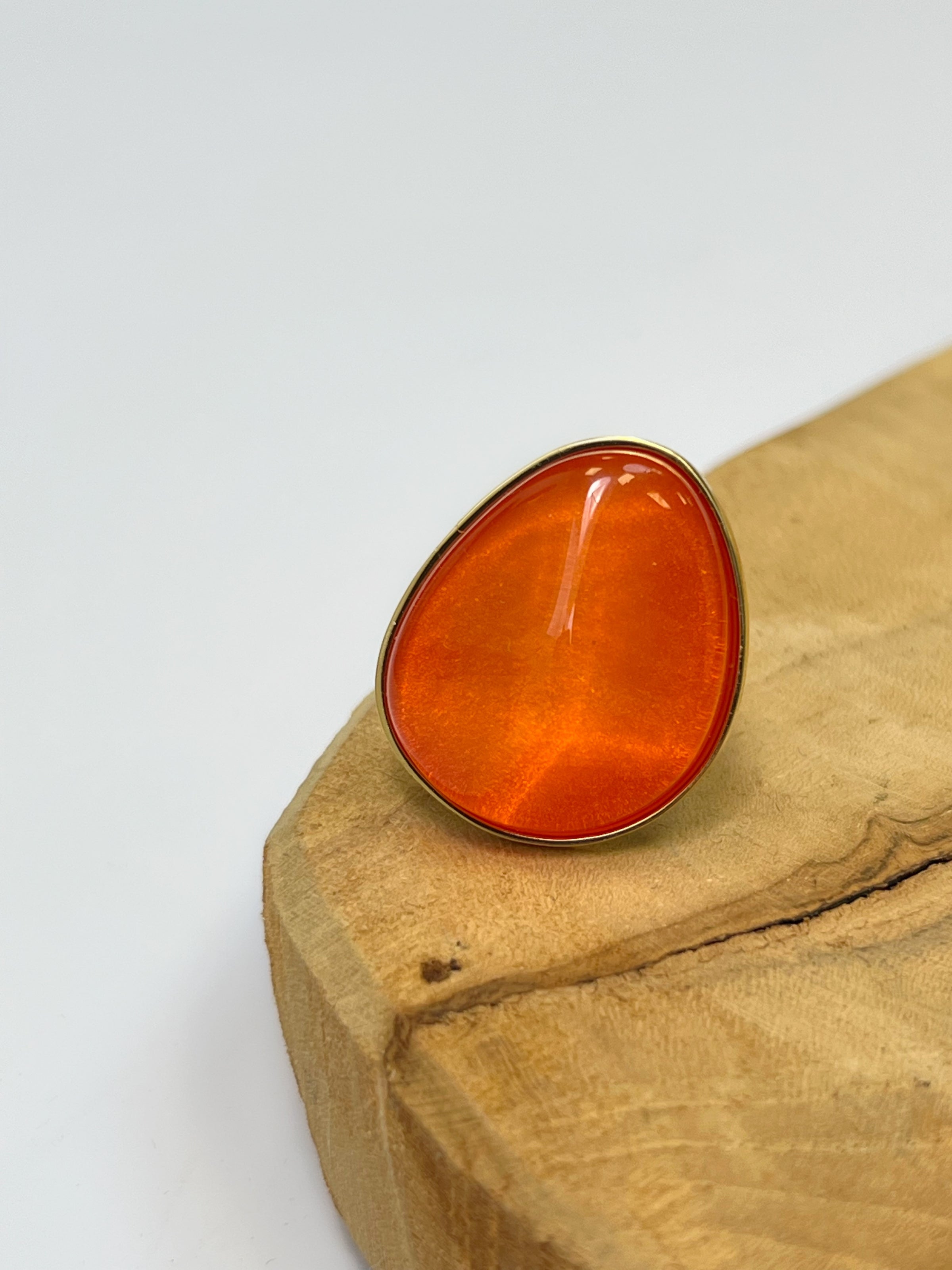 Bague orange et dorée : Shawnee