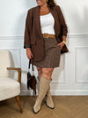 Blazer marron grande taille : Adriane