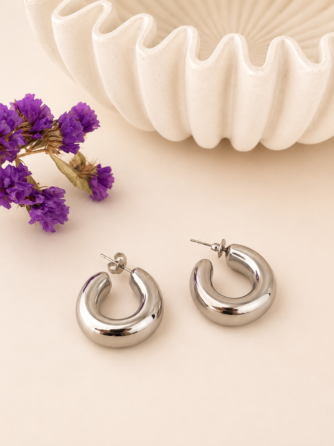 Boucles d’oreilles argentées : Garia