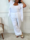 Pantalon écru grande taille : Maloe