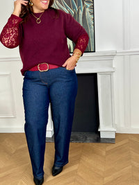 Jean Mom bleu grande taille : Mary