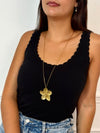 Collier long réglable doré : Aslo