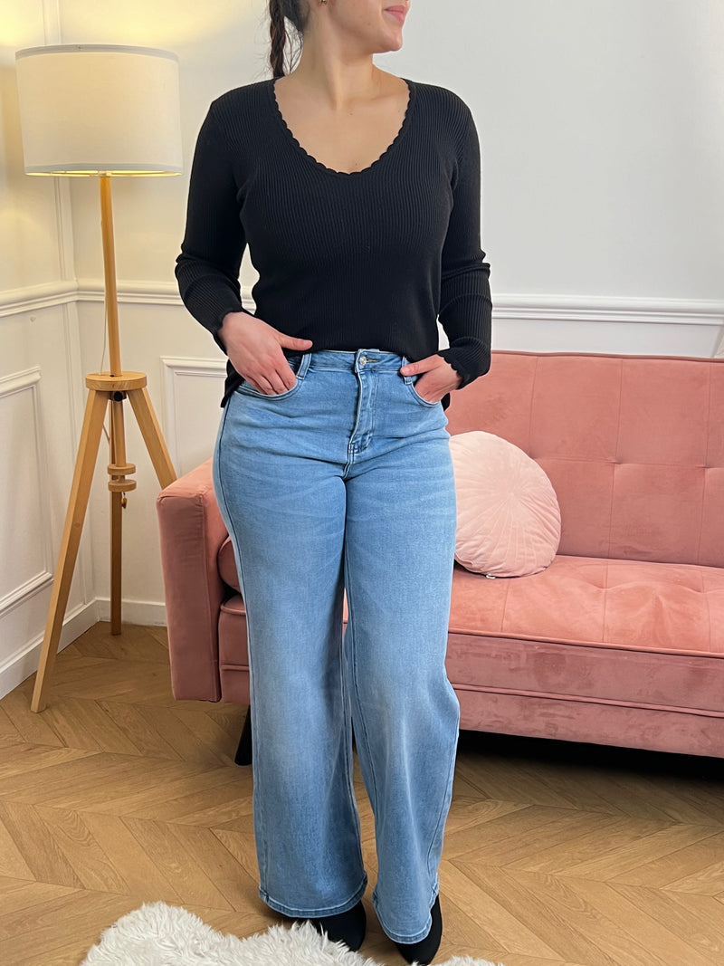 Jean super Wide leg stretch : Mahé