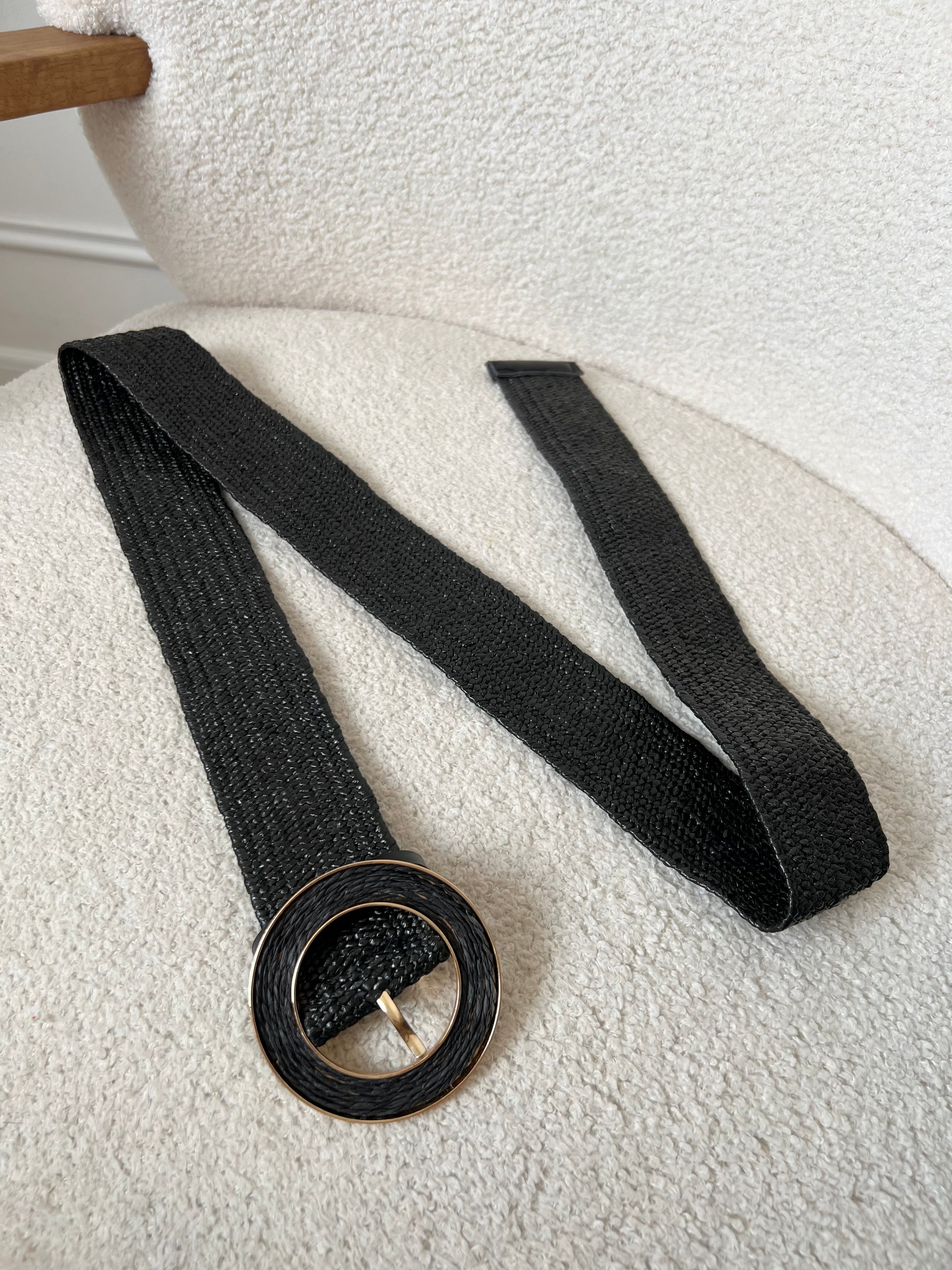 Ceinture noire grande taille : Nelie