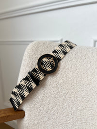 Ceinture beige et noire grande taille : Nelie